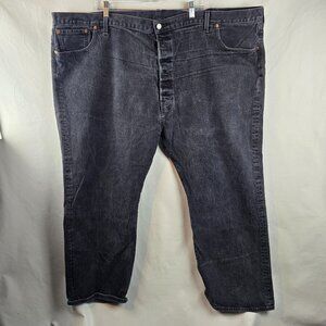 Levi’s 501 Jeans Mens 56x30 Black Button Fly Straight Leg Premium Denim Casual A